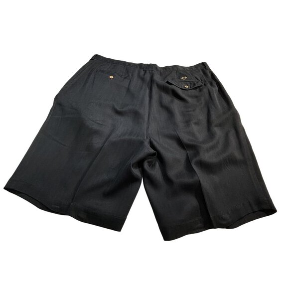 Tommy Bahama Black Silk Shorts Men's 42 Pleated Educore Preppy Relax Fit - Picture 5 of 8